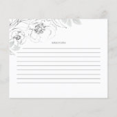 Carte de recette de Fête des mariées d'illustratio (Dos)