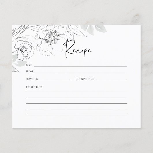 Carte de recette de Fête des mariées d'illustratio (Devant)