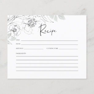 Carte de recette de Fête des mariées d'illustratio