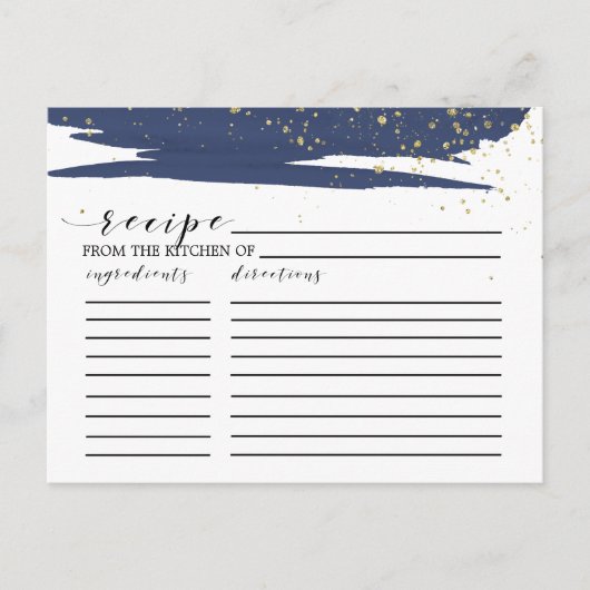 Carte de recette de Fête des mariées d'or et marin (Devant)