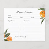 Carte de recette de Fête des mariées élégante Sque (Devant)