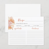 Carte de recette de Fête des mariées en terre cuit (Devant / Derrière)