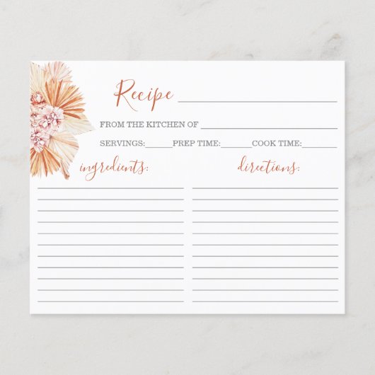 Carte de recette de Fête des mariées en terre cuit (Devant)