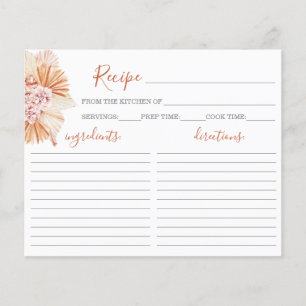 Carte de recette de Fête des mariées en terre cuit