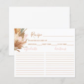 Carte de recette de Fête des mariées en terre cuit (Devant / Derrière)