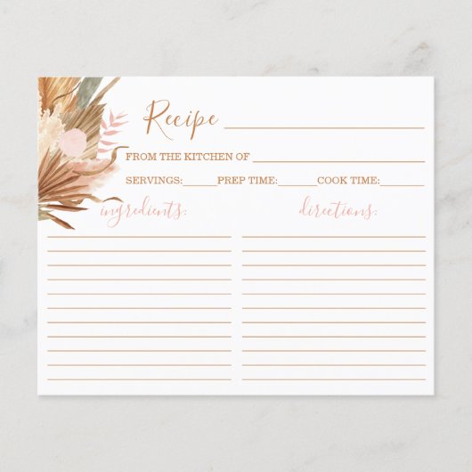 Carte de recette de Fête des mariées en terre cuit (Devant)