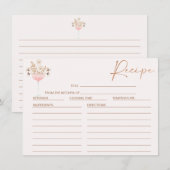 Carte de recette de Fête des mariées en verre Fleu (Devant / Derrière)