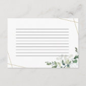 Carte de recette de Fête des mariées Eucalyptus 3, (Dos)