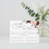 Carte de recette de Fête des mariées Eucalyptus de (Debout devant)