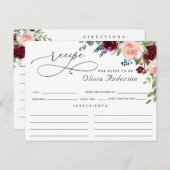 Carte de recette de Fête des mariées Eucalyptus de (Devant / Derrière)