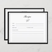 Carte de recette de Fête des mariées feuille front (Devant / Derrière)