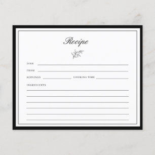 Carte de recette de Fête des mariées feuille front