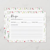 Carte de recette de Fête des mariées Fleur sauvage (Devant / Derrière)