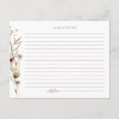 Carte de recette de Fête des mariées Fleur sauvage (Dos)