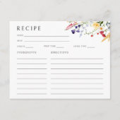 Carte de recette de Fête des mariées Fleur sauvage (Devant)