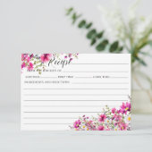 Carte de recette de Fête des mariées Fleur sauvage (Debout devant)