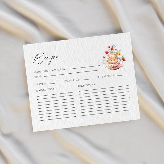 Carte de recette de Fête des mariées fleur sauvage