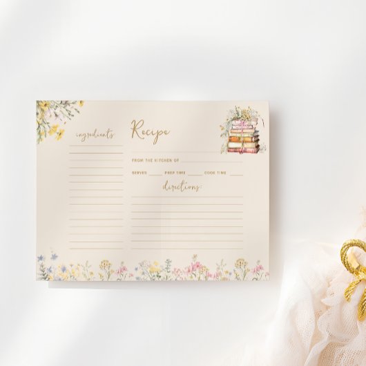 Carte de recette de Fête des mariées Fleur sauvage