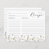 Carte de recette de Fête des mariées Fleur sauvage (Devant / Derrière)