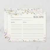 Carte de recette de Fête des mariées Fleur sauvage (Devant / Derrière)