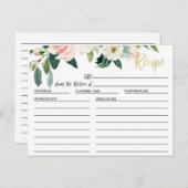 Carte de recette de Fête des mariées florale (Devant / Derrière)