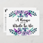 Carte de recette de Fête des mariées florale à la  (Devant / Derrière)