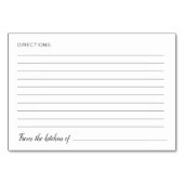 Carte de recette de Fête des mariées florale Aquar (Dos)