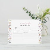 Carte de recette de Fête des mariées florale Aquar (Debout devant)