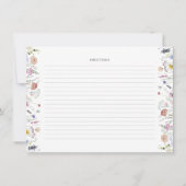 Carte de recette de Fête des mariées florale Aquar (Dos)