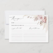 Carte de recette de Fête des mariées florale Blush (Devant)
