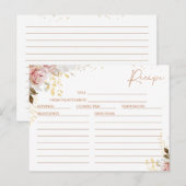 Carte de recette de Fête des mariées florale chic (Devant / Derrière)
