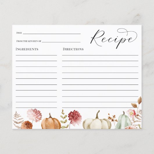 Carte de recette de Fête des mariées florale citro (Devant)