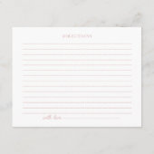 Carte de recette de Fête des mariées florale d'aqu (Dos)