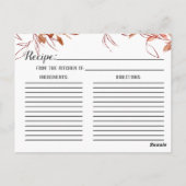 Carte de recette de Fête des mariées florale de be (Dos)