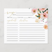 Carte de recette de Fête des mariées florale de pa (Devant)