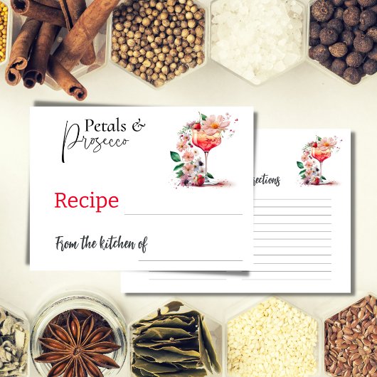 Carte de recette de Fête des mariées Florale de Pe
