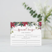 Carte de recette de Fête des mariées florale d'hiv (Debout devant)