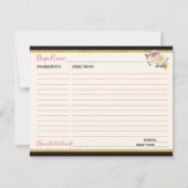 Carte de recette de Fête des mariées Florale d'or (Dos)