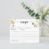 Carte de recette de Fête des mariées Florale Fleur (Debout devant)