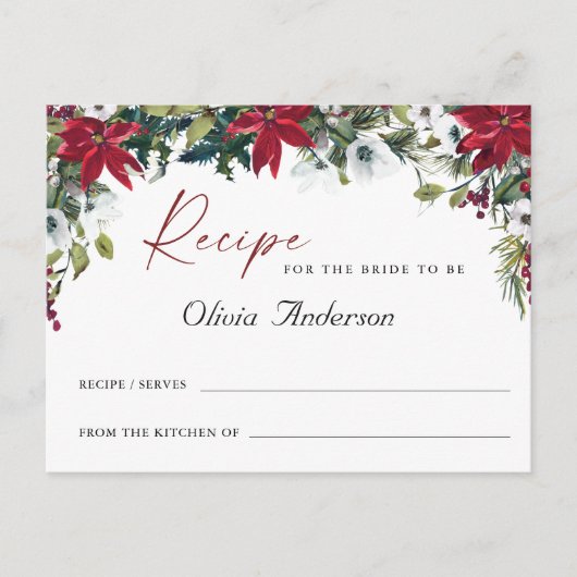 Carte de recette de Fête des mariées florale Poins (Devant)