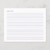 Carte de recette de Fête des mariées florale pourp (Dos)