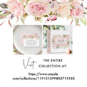 Carte de recette de Fête des mariées Florale rose,