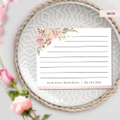 Carte de recette de Fête des mariées Florale rose,