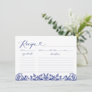 Carte de recette de Fête des mariées Florale vinta
