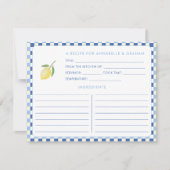 Carte de recette de Fête des mariées géométrique D (Devant)