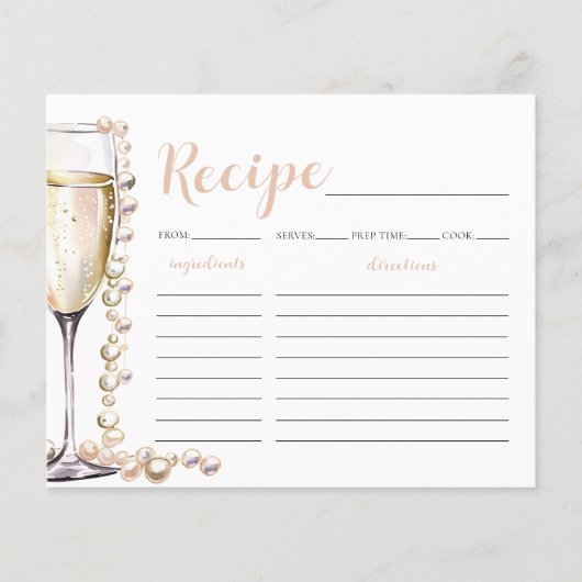 Carte de recette de Fête des mariées Gold Pearls e (Devant)