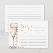 Carte de recette de Fête des mariées Gold Pearls e (Devant / Derrière)