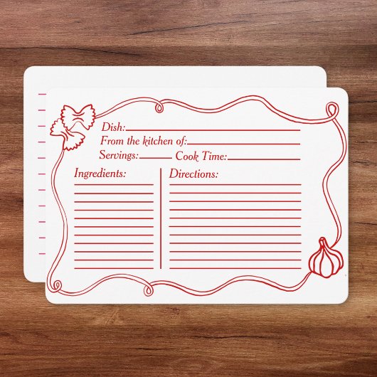 Carte de recette de Fête des mariées italienne à m