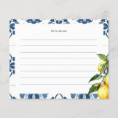 Carte de recette de Fête des mariées italienne Lem (Dos)