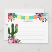 Carte de recette de Fête des mariées mexicaine col (Dos)